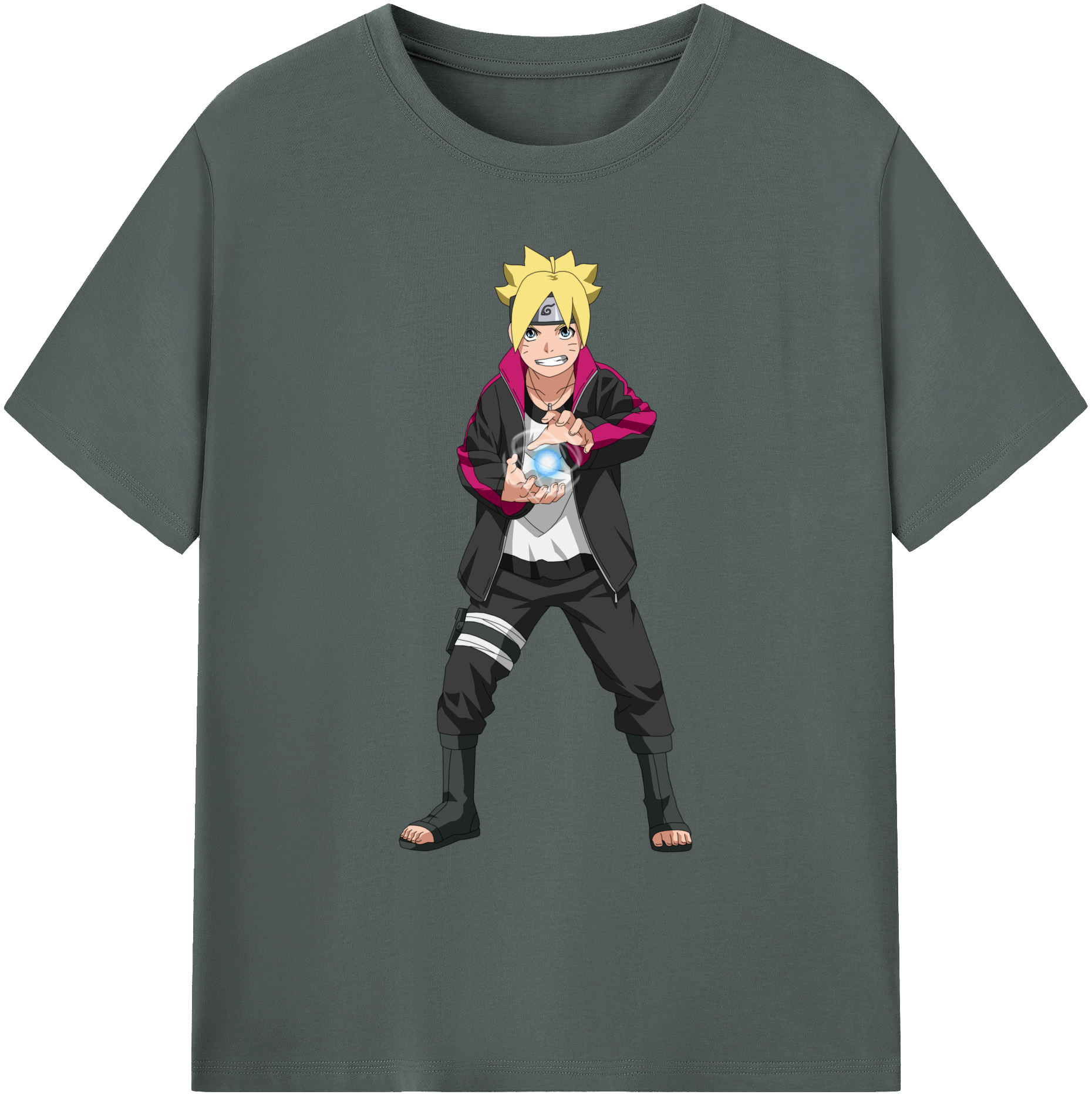 （画像用） NARUTO -ナルト- うずまき ボルト Uzumaki Boruto 綿100％ メンズ半袖Tシャツ｜肌触りやわらか＆通気性